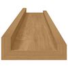 vidaXL Vegghylle med hylle 2 pcs Brun 60 x 9 x 3 cm Konstruert tre