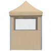 vidaXL Partytelt Beige 200 x 200 x 306 cm Oxford Stoff