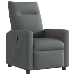 vidaXL Reclinerstol M&oslash;rkegr&aring; stoff