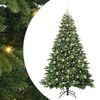 vidaXL Kunstig juletre med 300 LED med stativ gr&oslash;nn 210 cm PE og PVC