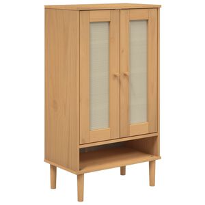 vidaXL Skoskap SENJA rotting-utseende brun 59,5x35x107 cm heltre