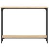 vidaXL Konsollbord sonoma eik 100x22,5x75 cm konstruert tre