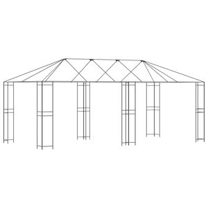vidaXL Gazebo Ramme 6 x 3 m Svart St&aring;l