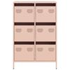 vidaXL Highboard rosa 68x39x101,5 cm stål