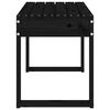 vidaXL Hagebenk svart 80x38x45 cm heltre furu