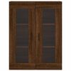 vidaXL Highboard brun eik 69,5x34x180 cm konstruert tre