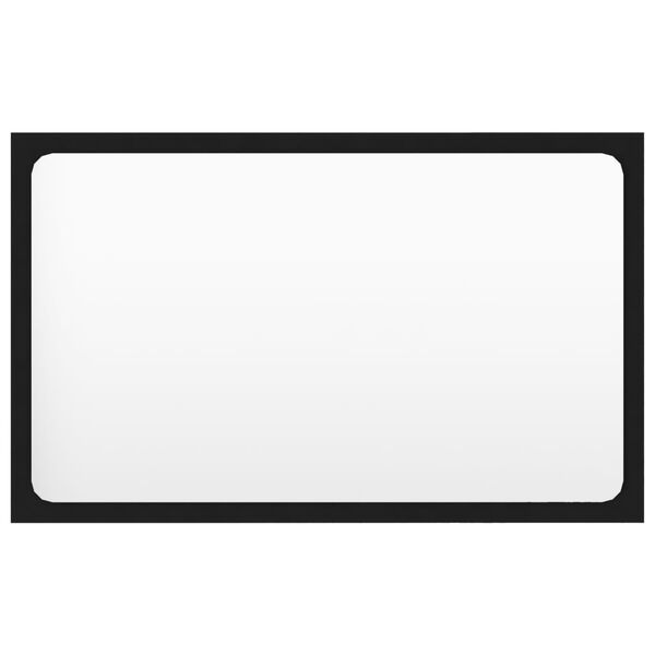 vidaXL Baderomsspeil svart 60x1,5x37 cm sponplate