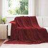 vidaXL Kastepledd 6 pcs Bordeaux R&oslash;d 220 x 240 cm Fleece