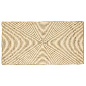 vidaXL Teppe Naturlig og svart 60 x 110 cm Jute