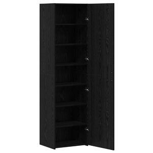 vidaXL H&oslash;yskap 2 pcs Svart Eik 50 x 42,5 x 185 cm