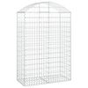 vidaXL Gabionkurv buet 100x50x140/160 cm galvanisert jern
