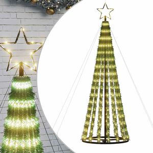 vidaXL LED Juletre 275 LEDs Varm Hvit 180 cm