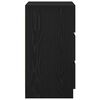vidaXL Nattskap med 3 skuffer 2 stk svart 39x35x65 cm