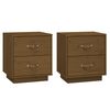 &nbsp;vidaXL Nattbord 2 stk honningbrun 40x34x45 cm heltre furu