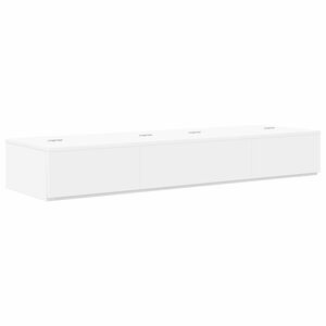 vidaXL Studiobord Hvit 110 x 40 x 19,5 cm Konstruert tre