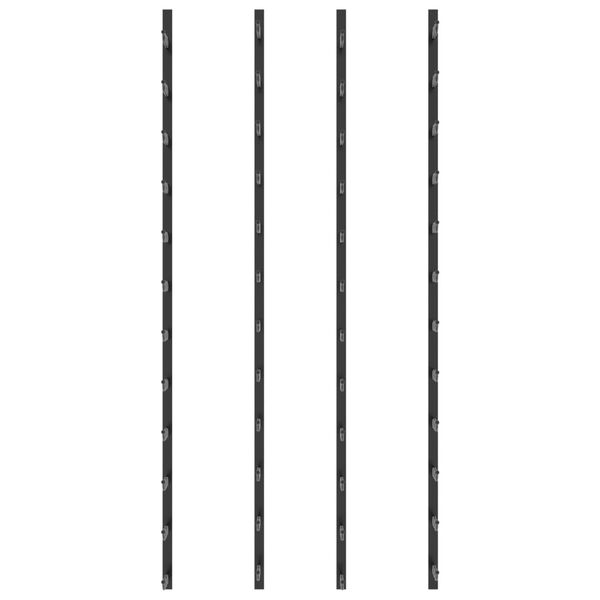 vidaXL Veggmonterte vinstativer for 72 flasker 2 stk svart jern