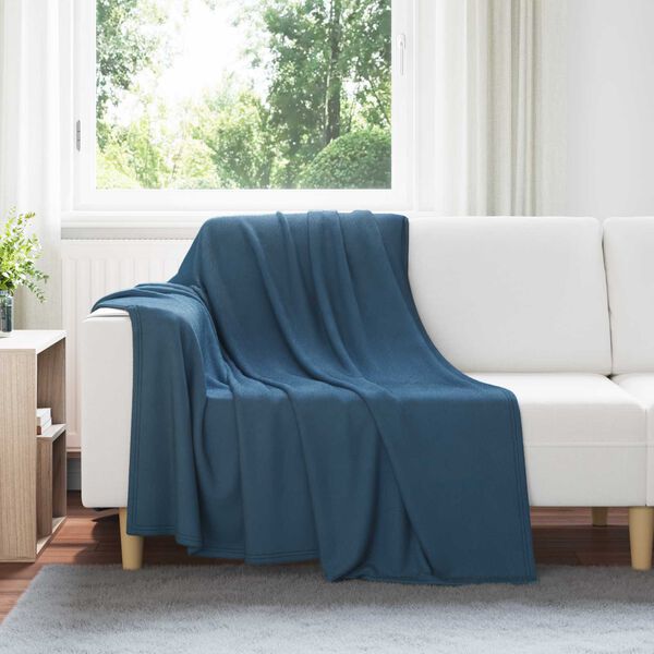 vidaXL Kastepledd 6 pcs Marinebl&aring; 200 x 150 cm Fleece