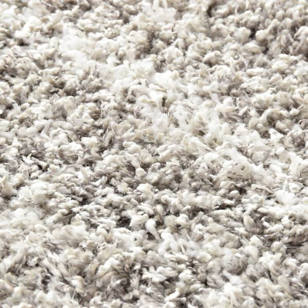 vidaXL Teppe raggete PP sand og beige 80x150 cm