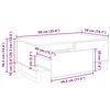 vidaXL Kaffebord med skuff Gamle tre 90 x 50 x 36,5 cm Konstruert tre