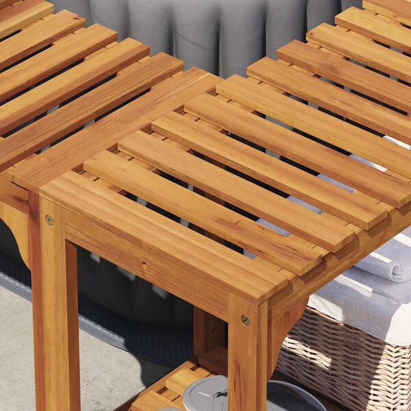 vidaXL Firkantet Utendørs Boblebad Inngjerding Brun 230 x 230 cm