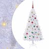 vidaXL Kunstig juletre Hvit 150 cm PVC og st&aring;l