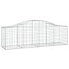vidaXL Gabionkurv buet 200x50x60/80 cm galvanisert jern