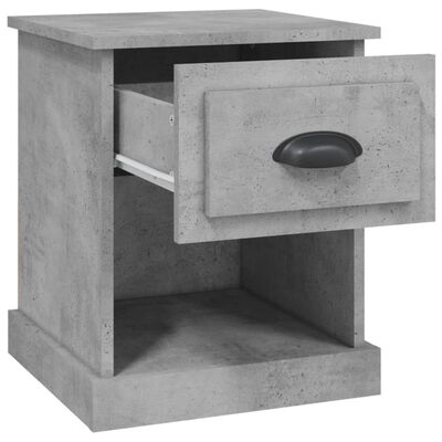 vidaXL Nattbord betonggrå 39x39x47,5 cm konstruert tre