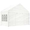 vidaXL Paviljong med tak hvit 15,61x4,08x3,22 m polyetylen