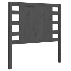 vidaXL Sengegavl gr&aring; 81x4x100 cm heltre furu
