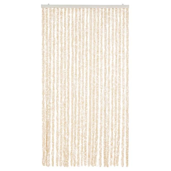 vidaXL Fluegardin beige og hvit 100x220 cm chenille