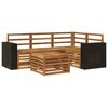 vidaXL Utend&oslash;rs sofa-sett 5 stk. Naturlig Polyester