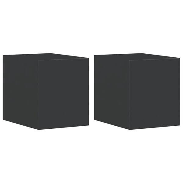 vidaXL Veggmontert utelamper 2 stk svart st&oslash;pt aluminium