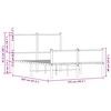 vidaXL Sengeramme i metall uten madrass r&oslash;kt eik 120x200 cm