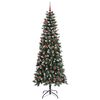 vidaXL Kunstig juletre med 300 LED gr&oslash;nn 210 cm PVC og plast og st&aring;l