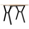 vidaXL Spisebord Y-ramme 90x90x75,5 cm heltre furu og st&aring;l