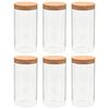vidaXL Glasskrukker med kork 6 stk 1400 ml