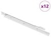vidaXL Skuffeskinne 12 stk. Hvit 350 mm St&aring;l