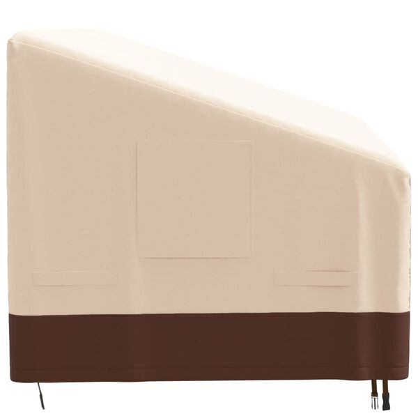 vidaXL 3-seters benktrekk beige 204x86x48/73 cm 600D oxford