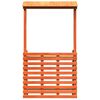 vidaXL Utendørs barbord med tak voksbrun 112,5x57x195,5 cm heltre furu