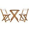 vidaXL | Hage Spisegruppe | 2 pcs Varm tresone Solid akasietre & Polyester