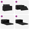 vidaXL Sammenleggbar Sofa seng Svart 112 x 60 x 55 cm PVC