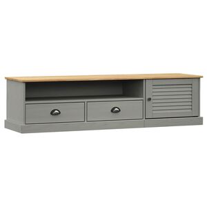 vidaXL TV-benk VIGO gr&aring; 156x40x40 cm heltre furu