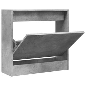 vidaXL Skoskap betonggr&aring; 60x21x57 cm konstruert tre