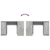 vidaXL Skrivebord betonggr&aring; 120x42x76 cm konstruert tre