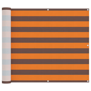 vidaXL Balkong Skjerm Oransje og Brunt 100 x 800 cm Oxford Stoff