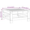 vidaXL Hagefotst&oslash;tte Massiv furu VoksBrun 57,5 x 57,5 x 30 cm