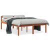 vidaXL Seniorseng voksbrun 135x190 cm heltre furu