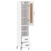 vidaXL Highboard hvit 34,5x34x180 cm konstruert tre