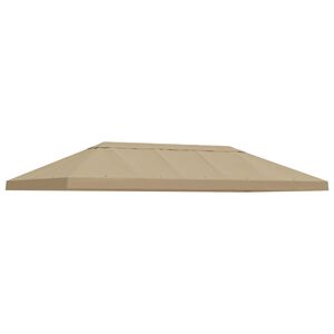 vidaXL Hagepaviljong kanopydeksel 6 x 3 m Beige Polyester 190