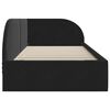 vidaXL Hjørnesengramme med hodegjerde Svart 80 cm x 200 cm Fløyel